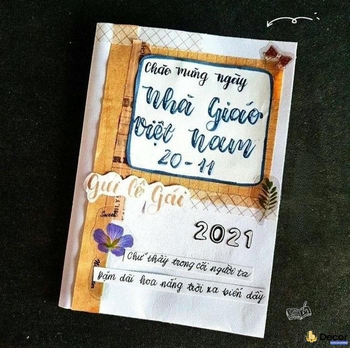 trang trí thiệp 20 tháng 11 cực đẹp