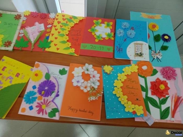 trang trí thiệp 20 tháng 11 sáng tạo