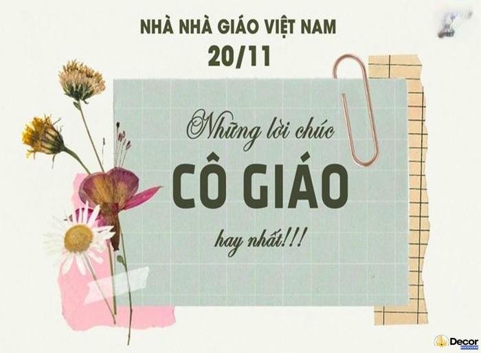 trang trí thiệp 20 tháng 11 thanh lịch