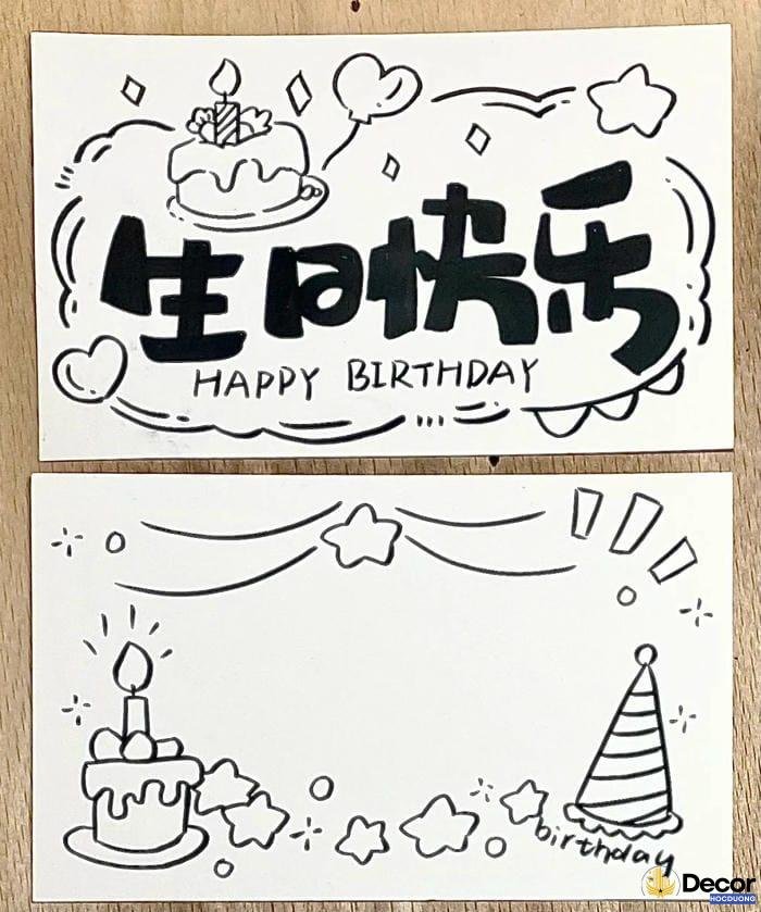 trang trí thiệp sinh nhật 3d