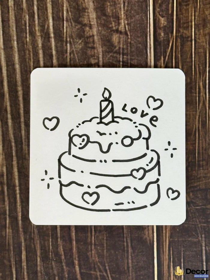 trang trí thiệp sinh nhật cho bé gái