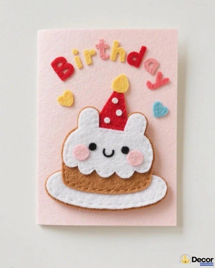 trang trí thiệp sinh nhật cho nữ