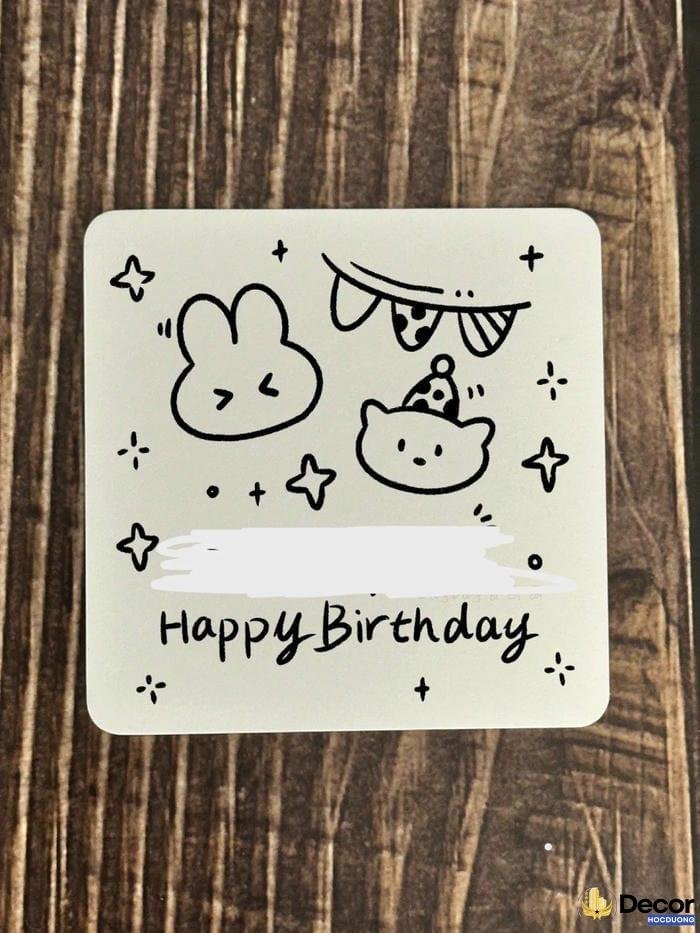 trang trí thiệp sinh nhật đơn giản mà đẹp