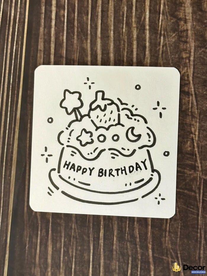 trang trí thiệp sinh nhật handmade