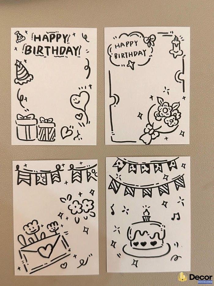 trang trí thiệp sinh nhật nhanh và đẹp