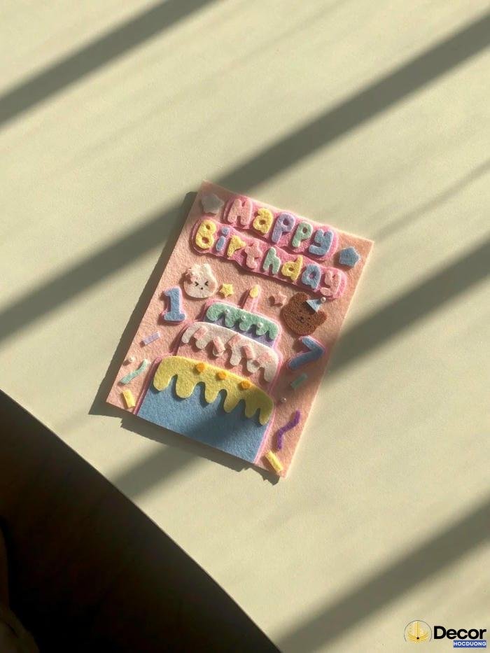 trang trí thiệp sinh nhật sáng tạo