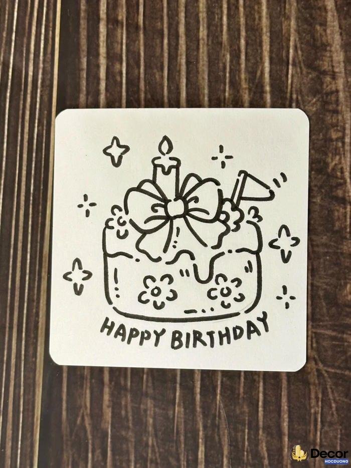 trang trí thiệp sinh nhật sang trọng