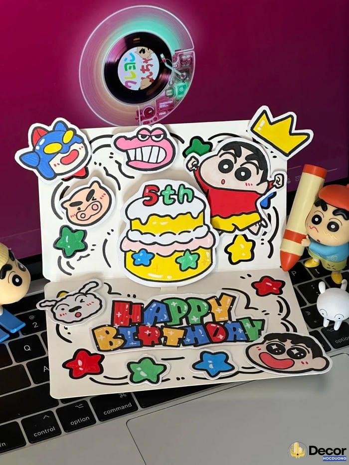 trang trí thiệp sinh nhật việt nam