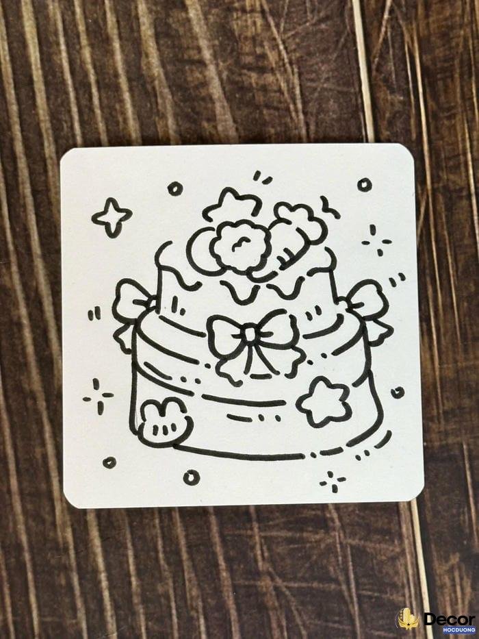 trang trí thiệp sinh nhật với chữ viết tay