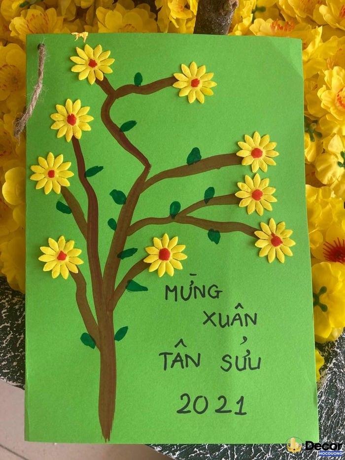 trang trí thiệp tết nghệ thuật
