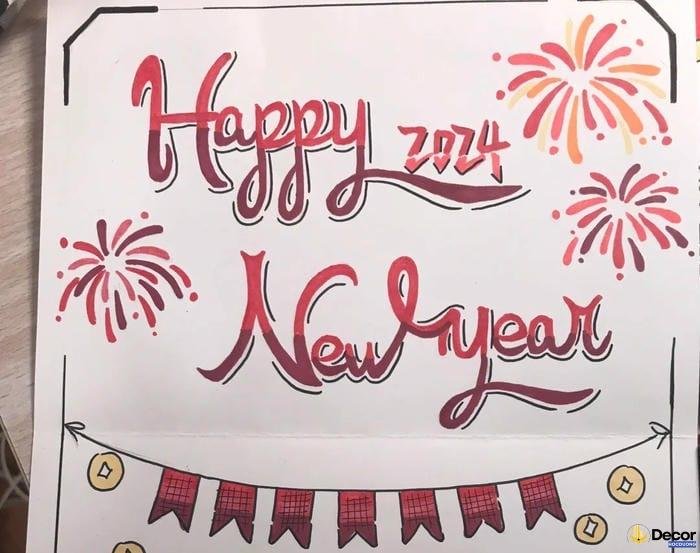 60 + mẫu trang trí thiệp tết độc đáo dễ thực hiện nhất