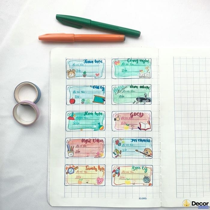 trang trí thời khóa biểu cấp 2 lạ mắt