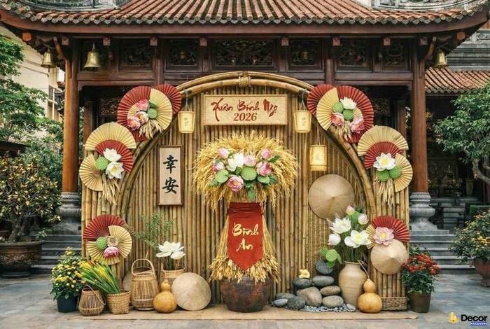 trang trí tiểu cảnh tết đẹp mắt