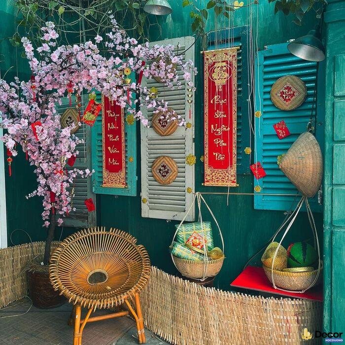 trang trí tiểu cảnh tết xưa xinh