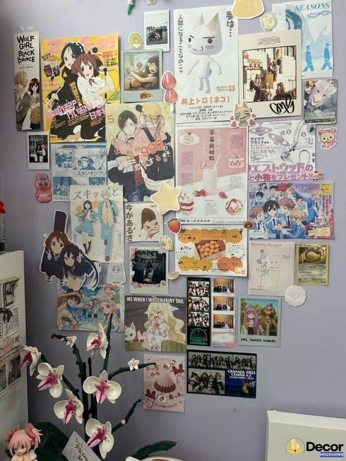 trang trí tường đơn giản