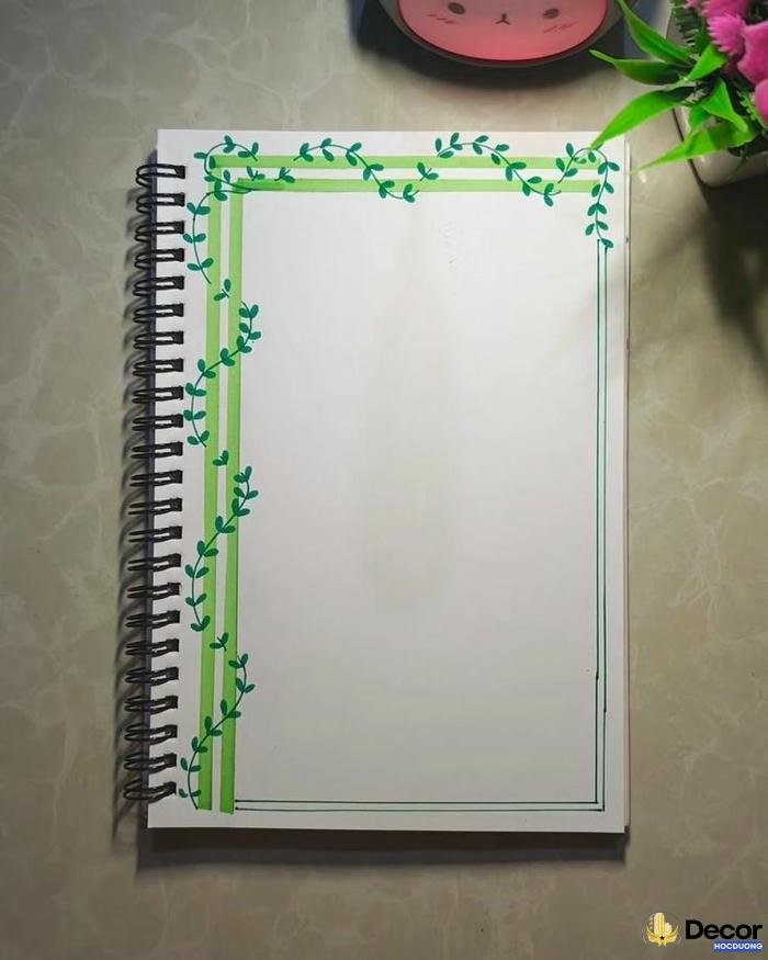 trang trí viền giấy a4