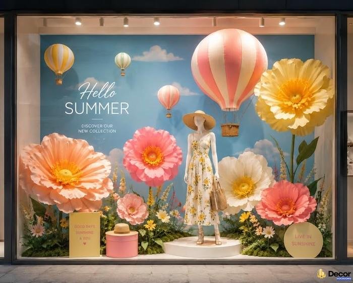 trang tri window display thời trang
