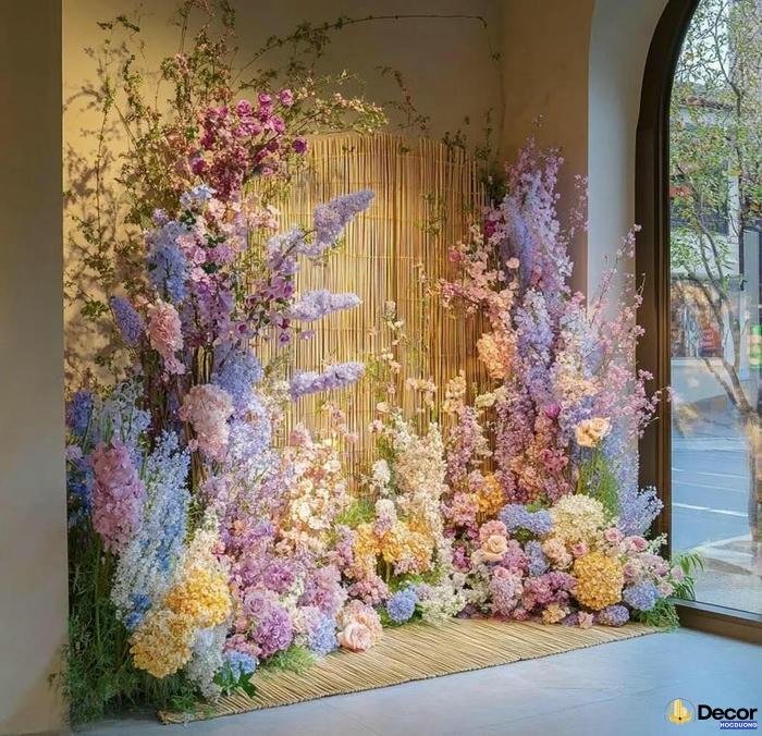 trang trí windows display hoa đẹp