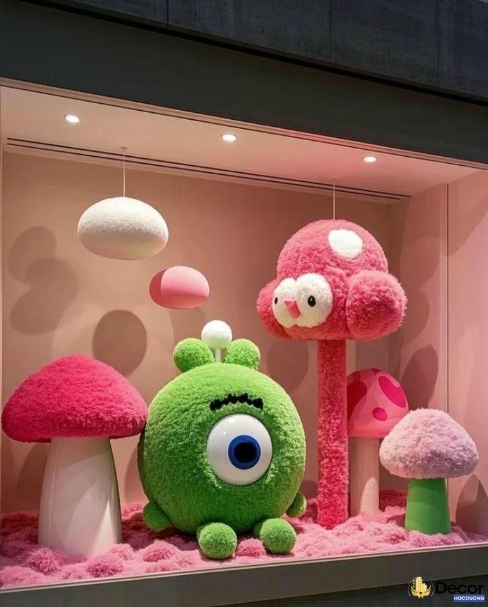 trang trí windows display hoạt hình