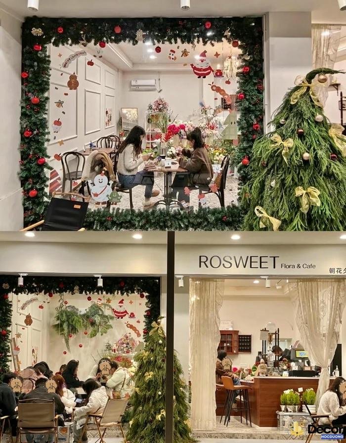 trang trí windows display quán