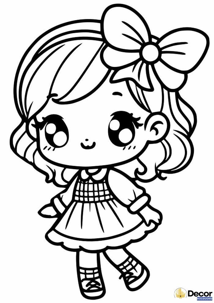 tranh tô màu chibi kute đẹp mắt