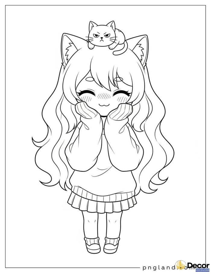 tranh tô màu chibi kute độc đáo