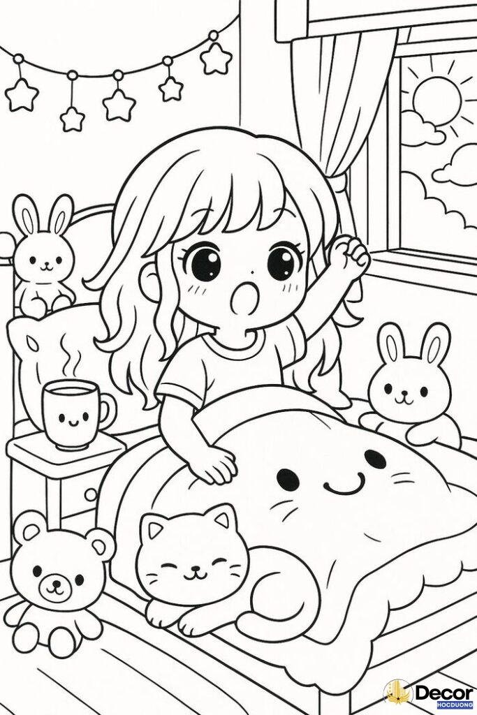 Gợi ý + 90 mẫu tranh tô màu chibi kute cho bé tập tô