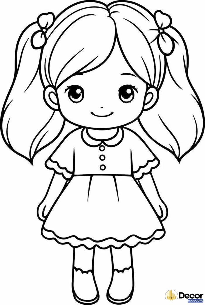 tranh tô màu chibi kute sáng tạo