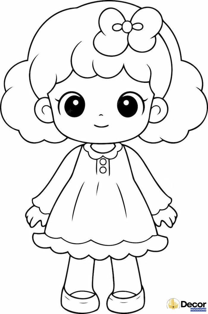 tranh tô màu chibi kute thẩm mỹ