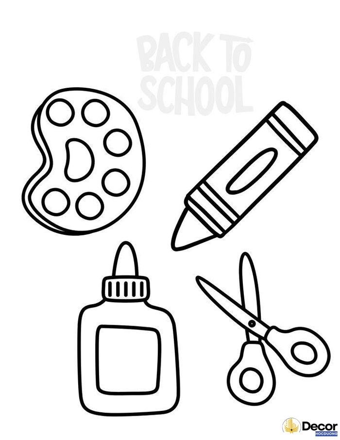 tranh tô màu cho bé 2 tuổi cute đáng yêu