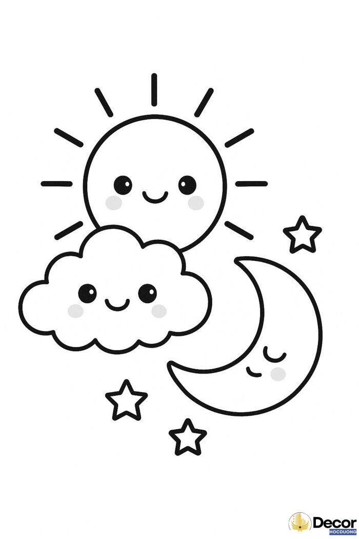 tranh tô màu cho bé 2 tuổi