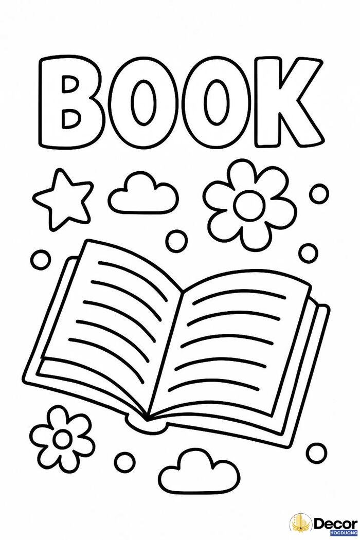 tranh tô màu cho bé mầm non cute