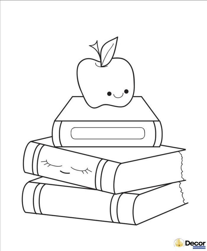 tranh tô màu cho bé mầm non siêu đáng yêu