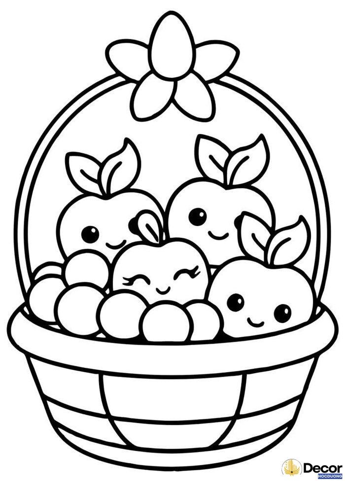 tranh tô màu cho bé mầm non xinh nhất