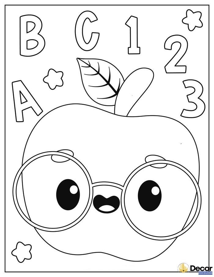 tranh tô màu cho bé mầm non