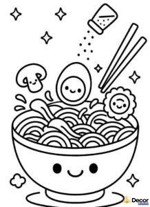 tranh tô màu đồ ăn kute xinh nhất