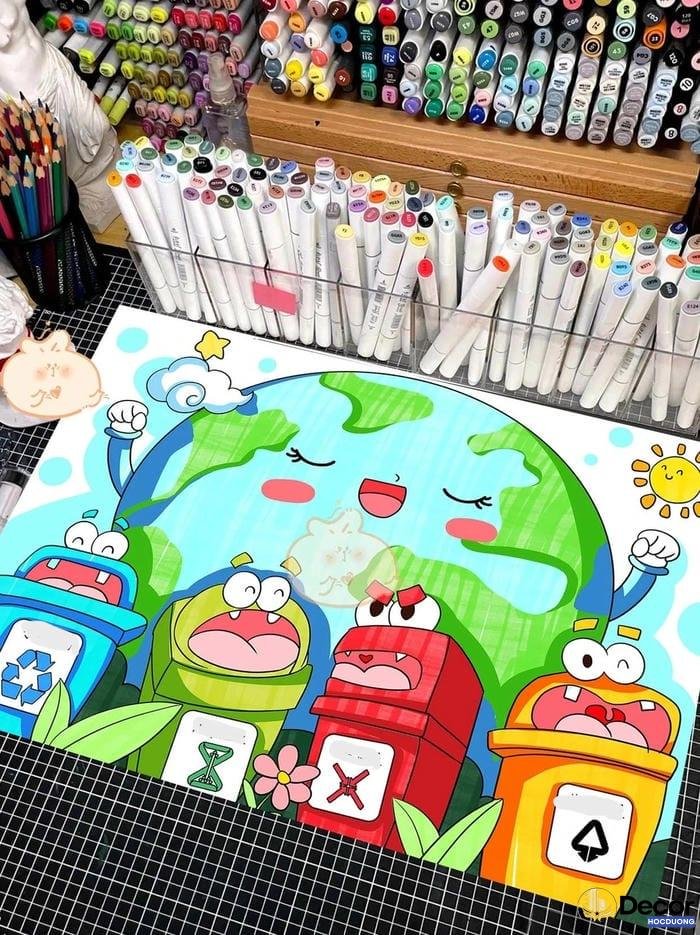 tranh vẽ a3 bảo vệ môi trường ý nghĩa