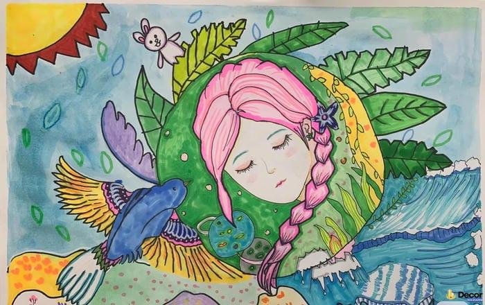 tranh vẽ a3 tái chế bảo vệ môi trường