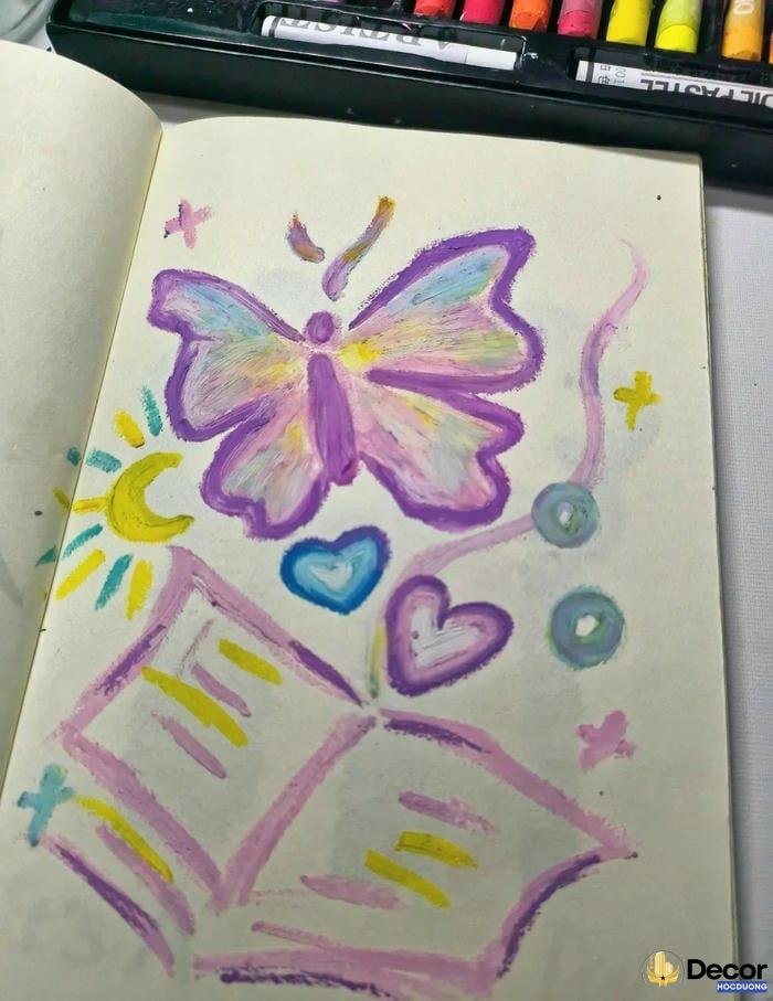 tranh vẽ trang trí lớp 7 sáng tạo