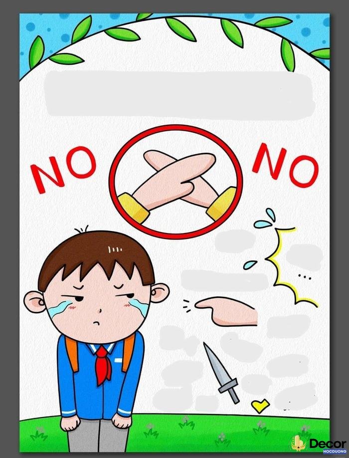 tranh vẽ về chủ đề bạo lực học đường