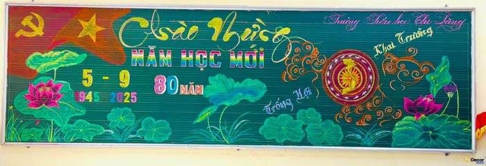 tuyển tập trang trí bảng lễ khai giảng