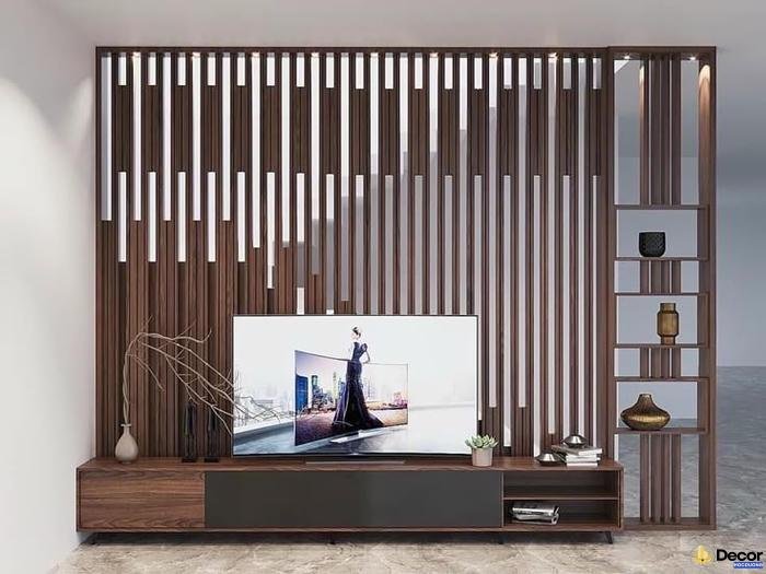 vách ngăn trang trí phòng khách đơn giản
