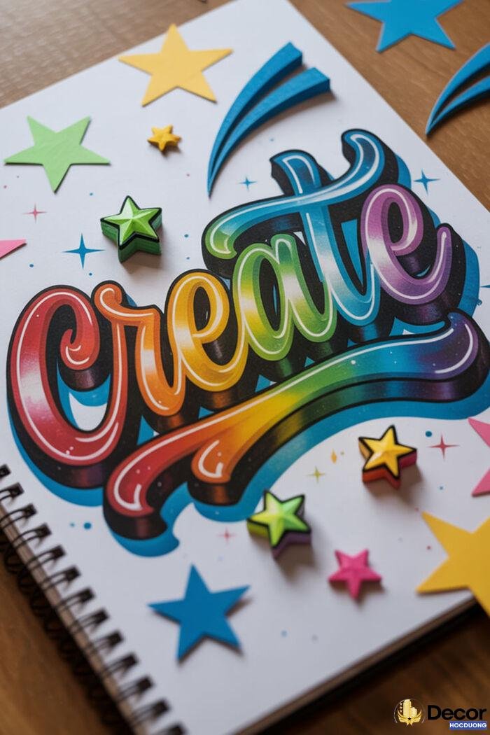 vẽ chữ trang trí nghệ thuật