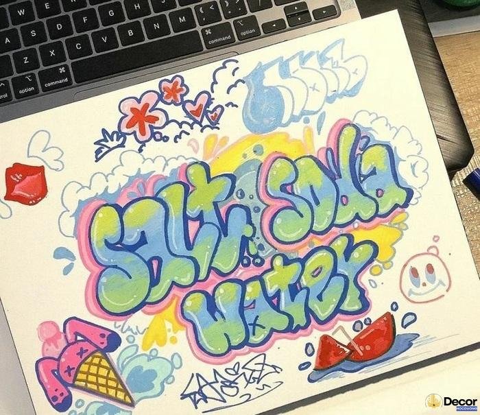 vẽ chữ trang trí siêu đẹp