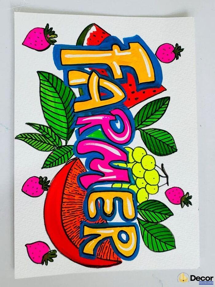 vẽ chữ trang trí siêu nghệ