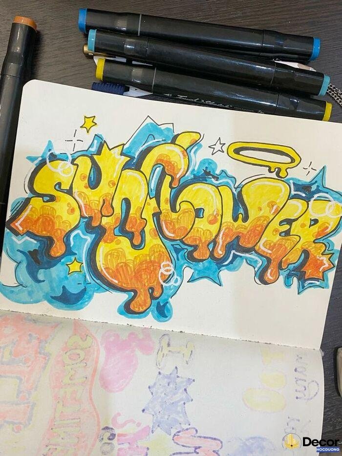 vẽ chữ trang trí