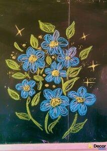 vẽ hoa trang trí bảng đơn giản siêu đẹp