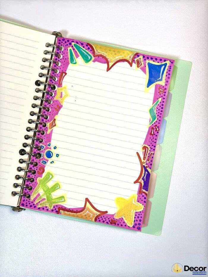 vẽ hoa trang trí góc giấy a4 cực nghệ