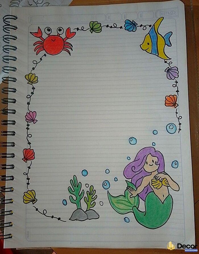 vẽ hoa trang trí góc giấy a4 nghệ