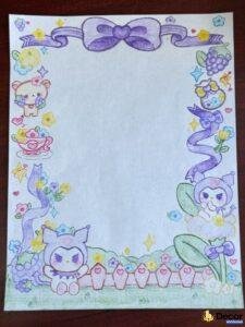 vẽ hoa trang trí góc giấy a4 siêu đẹp